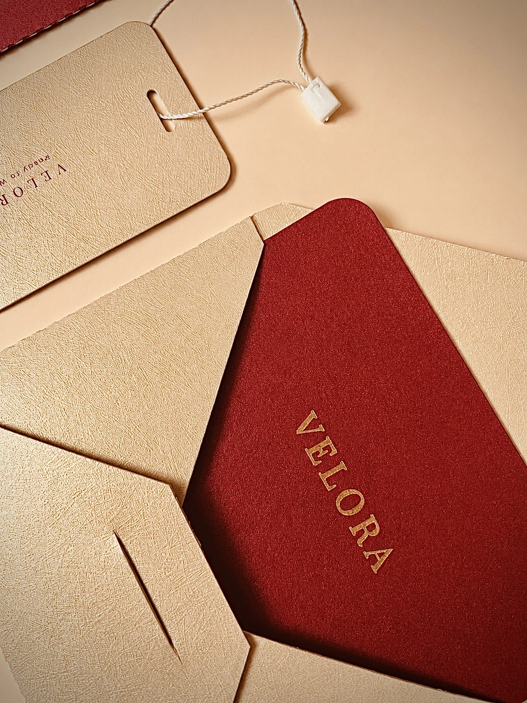Branded thank-you card with matching envelope