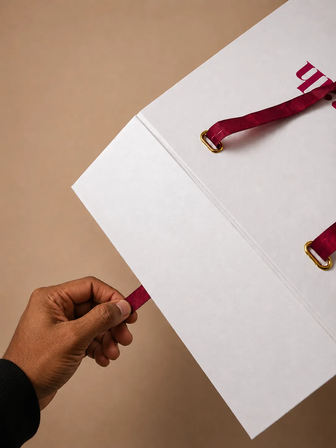 Branded thank-you card with matching envelope